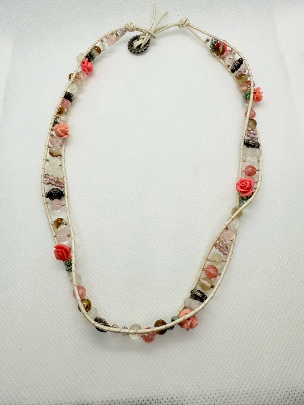 Beautifully Crafted Artisan Wrap Gemstone & Charm Bracelet!